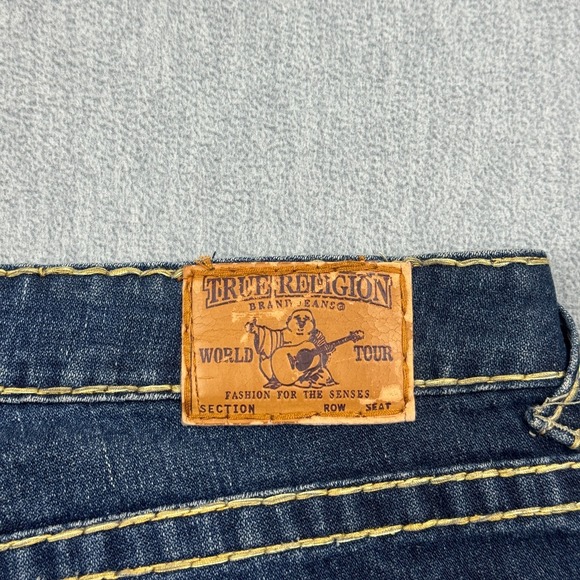 True Religion Jeans Women 31X31 Blue Flare Bootcut Denim Stretch Flap Pockets - Picture 11 of 13